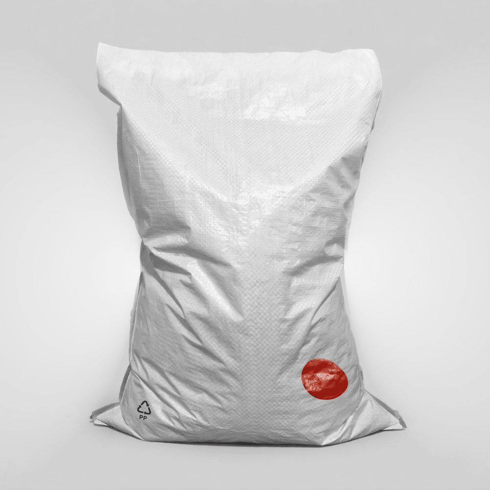 Saco pesquero Laminado con circulo rojo 26"x42" / 100g28"x43" / 130g